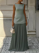 Miriam | Geplooide maxi-jurk