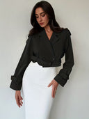 Nora | Korte trenchcoat