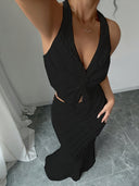 Scarlett | Haltertop en maxirok set