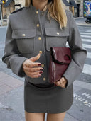 Freda | Enkelrijige casual jas