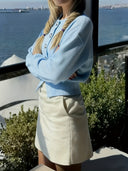 Jean | Kort gebreid vestje