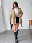 Penelope | Dubbelrijige trenchcoat
