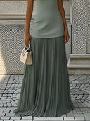 Miriam | Geplooide maxi-jurk