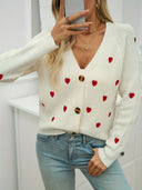 Kyla | Vest met hartjesprint