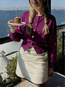 Jean | Kort gebreid vestje