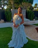 Ellie | Halter-neck maxi dress with ruffles