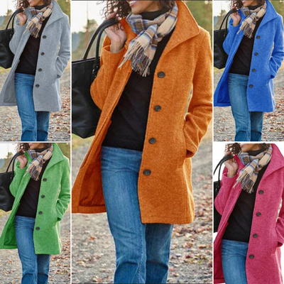 Elegancki Płaszcz z Guzikami