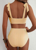 Adele | Dames Bikini Set met Strikband en Hoge Taille voor Buikbedekking