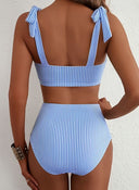Adele | Dames Bikini Set met Strikband en Hoge Taille voor Buikbedekking