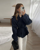 Ainsley | Dames Geleide Dubbelgeknoopte Trenchcoat Jas