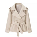 Ainsley | Dames Geleide Dubbelgeknoopte Trenchcoat Jas
