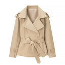 Ainsley | Dames Geleide Dubbelgeknoopte Trenchcoat Jas