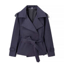 Ainsley | Dames Geleide Dubbelgeknoopte Trenchcoat Jas