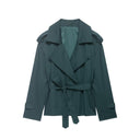 Ainsley | Dames Geleide Dubbelgeknoopte Trenchcoat Jas