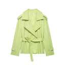 Ainsley | Dames Geleide Dubbelgeknoopte Trenchcoat Jas