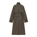 Alexandra | Dames Geknoopte Dubbelzijdige Lange Trenchcoat