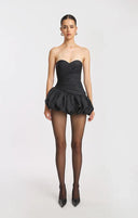Alia | Dames Strapless Ballon Draped Mini Cocktailjurk