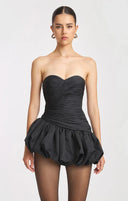 Alia | Dames Strapless Ballon Draped Mini Cocktailjurk
