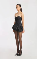 Alia | Dames Strapless Ballon Draped Mini Cocktailjurk