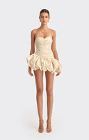 Alia | Dames Strapless Ballon Draped Mini Cocktailjurk
