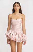 Alia | Dames Strapless Ballon Draped Mini Cocktailjurk