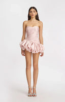 Alia | Dames Strapless Ballon Draped Mini Cocktailjurk
