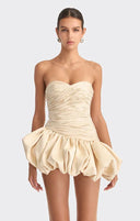 Alia | Dames Strapless Ballon Draped Mini Cocktailjurk