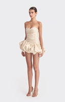Alia | Dames Strapless Ballon Draped Mini Cocktailjurk
