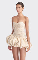 Alia | Dames Strapless Ballon Draped Mini Cocktailjurk