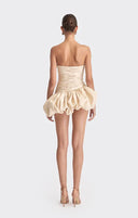 Alia | Dames Strapless Ballon Draped Mini Cocktailjurk