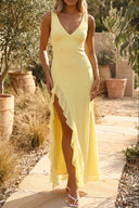 Christine | Maxi-jurk met hoge split