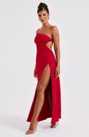 Amanda | Dames Eén-Schouder Split Maxi Prom Dress