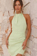 Ariana | Groen maxi-jurk met halternek