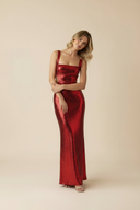 Amelia | Dames Mouwloze Pailletten Maxi Feestjurk