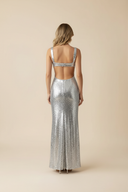 Amelia | Dames Mouwloze Pailletten Maxi Feestjurk