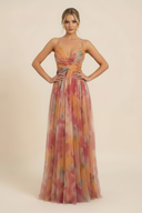 Anne | Bloemen maxi-jurk