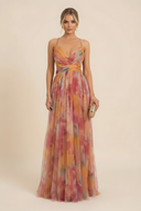 Anne | Bloemen maxi-jurk
