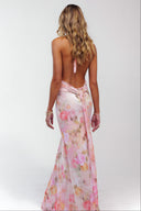 Karen | Bloemen maxi-jurk met diepe V-hals