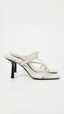 Aubrey | Dames Cross Strap Vierkante Neus Mule Hakken Sandalen
