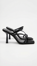 Aubrey | Dames Cross Strap Vierkante Neus Mule Hakken Sandalen