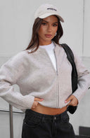 Augusta | Dames Drop Shoulder Zip Front Gebreide Cardigan