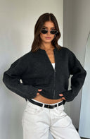 Augusta | Dames Drop Shoulder Zip Front Gebreide Cardigan