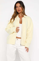 Augusta | Dames Drop Shoulder Zip Front Gebreide Cardigan