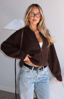 Augusta | Dames Drop Shoulder Zip Front Gebreide Cardigan