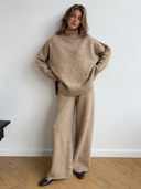 Baylor | Vrouwen Lange Mouwen Turtleneck Gebreide Twee-Delige Set