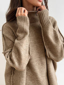 Baylor | Vrouwen Lange Mouwen Turtleneck Gebreide Twee-Delige Set