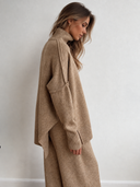 Baylor | Vrouwen Lange Mouwen Turtleneck Gebreide Twee-Delige Set