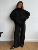 Baylor | Vrouwen Lange Mouwen Turtleneck Gebreide Twee-Delige Set
