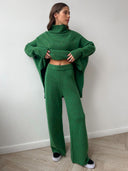 Baylor | Vrouwen Lange Mouwen Turtleneck Gebreide Twee-Delige Set