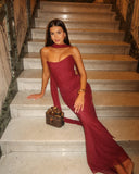 Bindi | Strapless Maxi Bruidsgast Jurk voor Dames met Sjaal